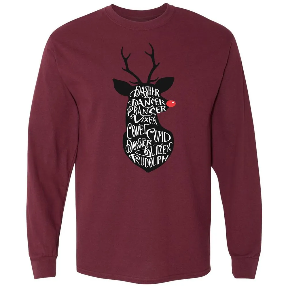 Long Sleeve T-Shirt - 48WQH1PK - Maroon - 11