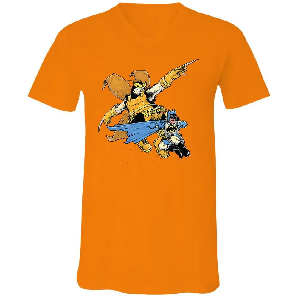 Unisex V-Neck T-Shirt - 97K9RF4C - Orange - 11