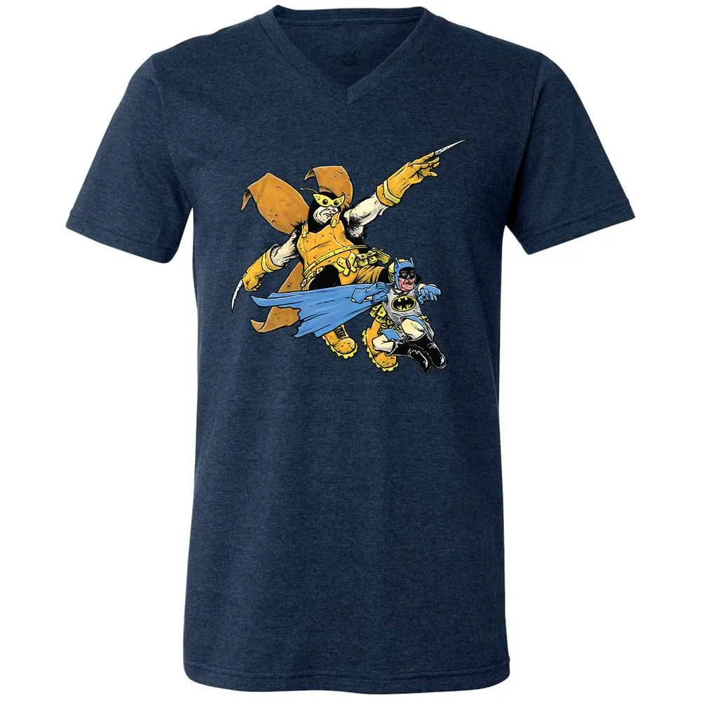 Unisex V-Neck T-Shirt - 97K9RF4C - Heather Navy - 15