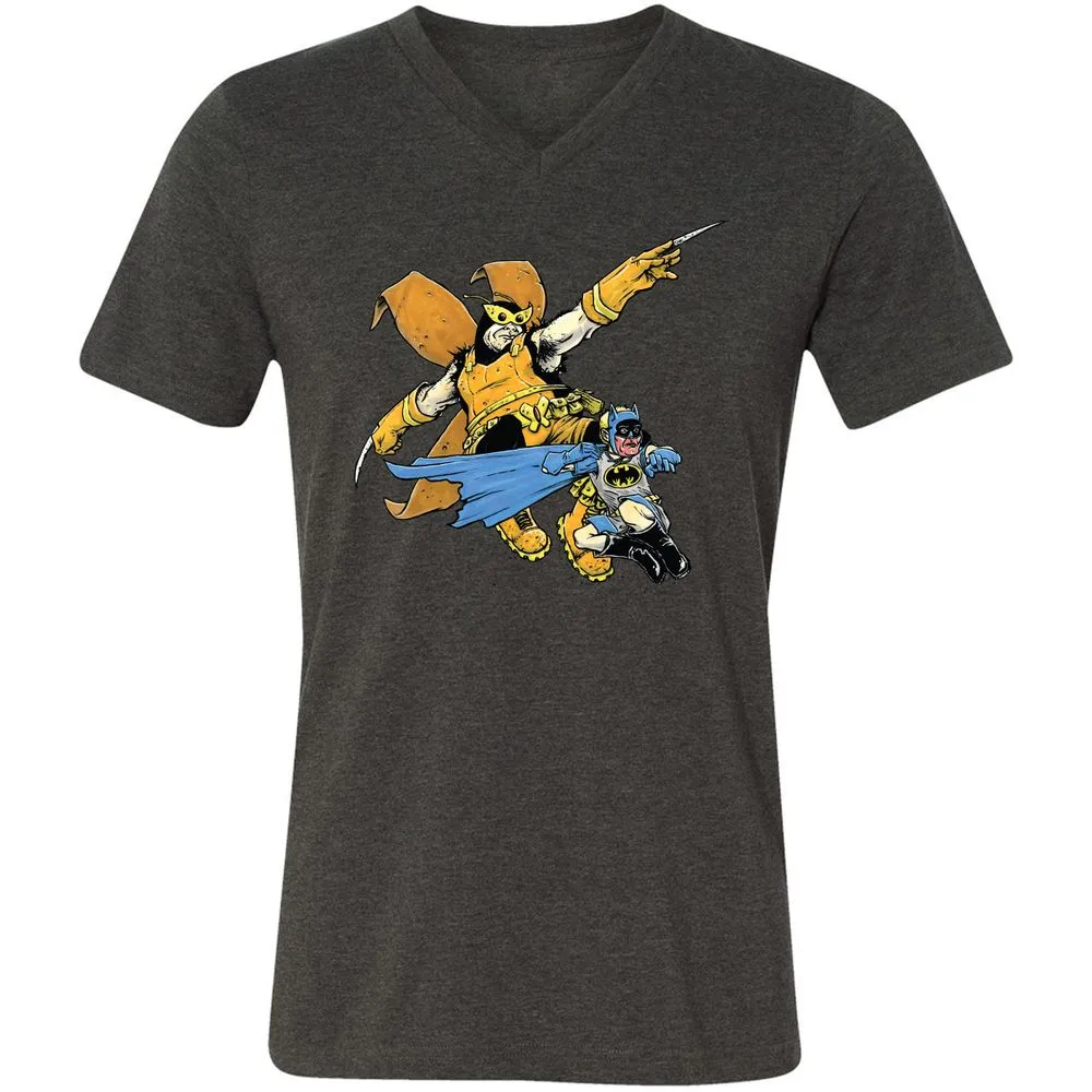 Unisex V-Neck T-Shirt - 97K9RF4C - Dark Grey Heather - 8