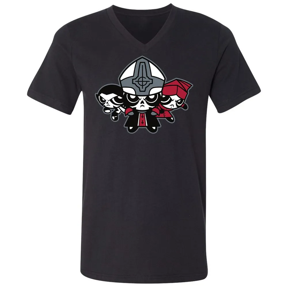 Unisex V-Neck T-Shirt - A5WJEP5Z - Black - 16
