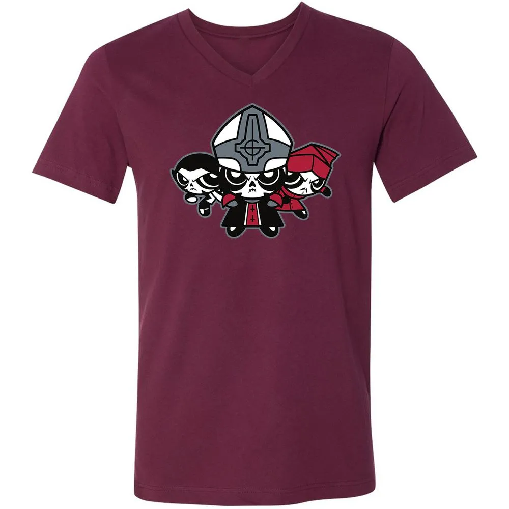 Unisex V-Neck T-Shirt - A5WJEP5Z - Maroon - 6