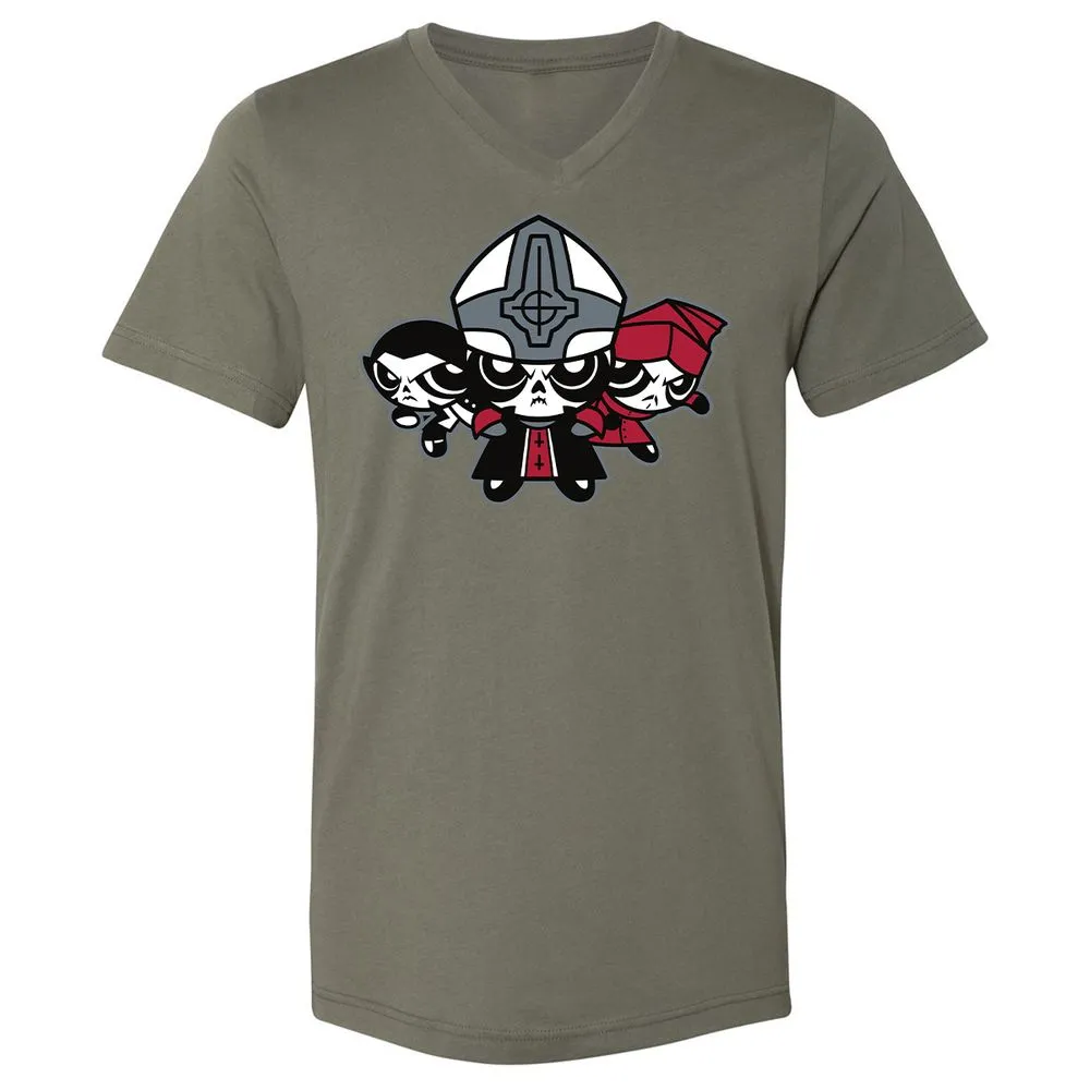 Unisex V-Neck T-Shirt - A5WJEP5Z - Military Green - 10