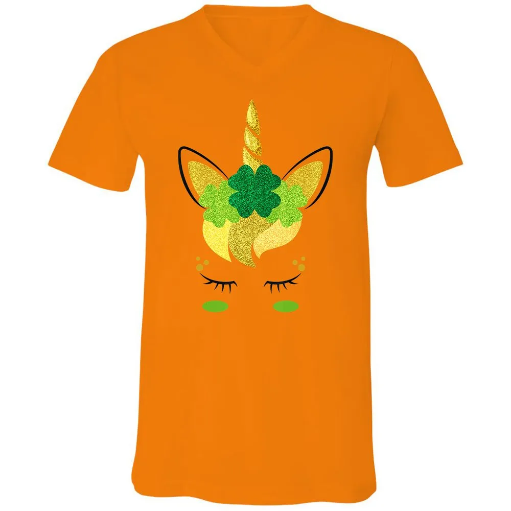 Unisex V-Neck T-Shirt - KAAFBGQR - Orange - 11
