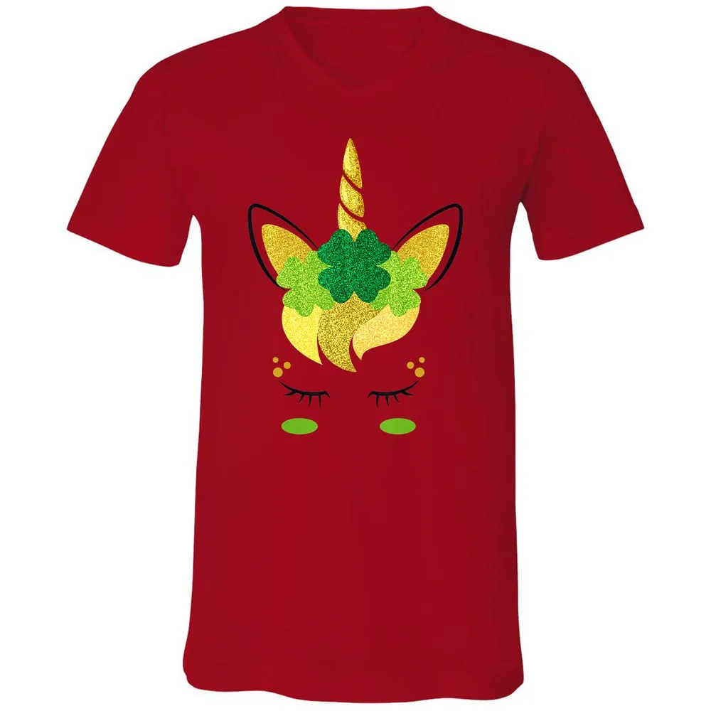 Unisex V-Neck T-Shirt - KAAFBGQR - Red - 3