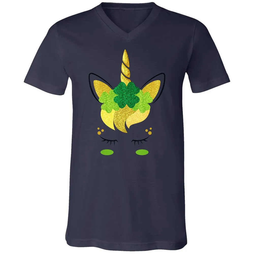 Unisex V-Neck T-Shirt - KAAFBGQR - Navy - 9