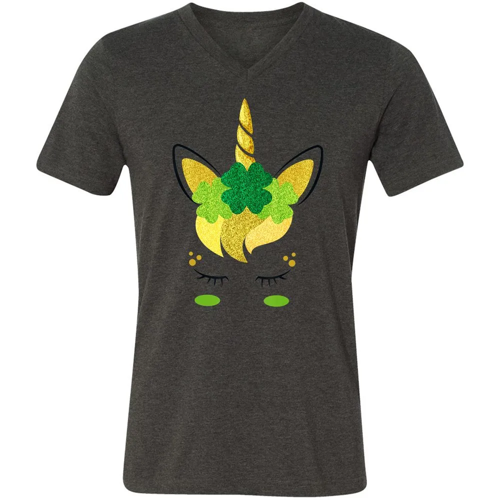 Unisex V-Neck T-Shirt - KAAFBGQR - Dark Grey Heather - 8