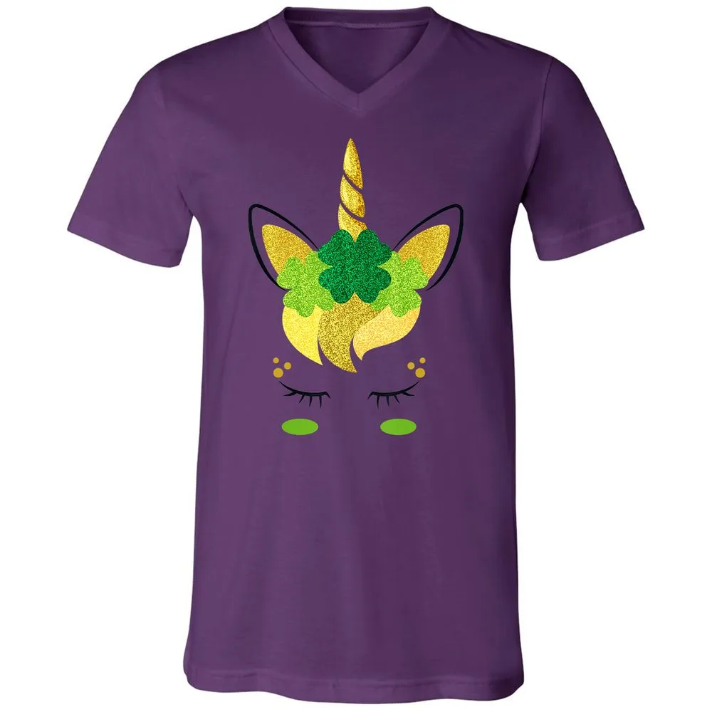 Unisex V-Neck T-Shirt - KAAFBGQR - Team Purple - 2