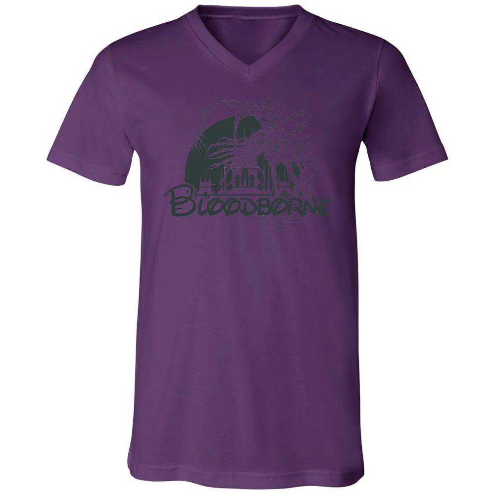 Unisex V-Neck T-Shirt - W3LCRZUH - Team Purple - 2
