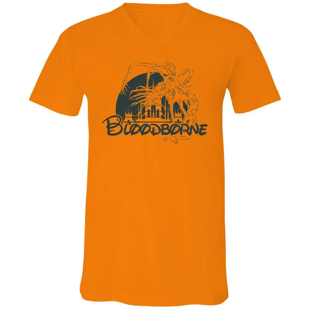 Unisex V-Neck T-Shirt - W3LCRZUH - Orange - 11