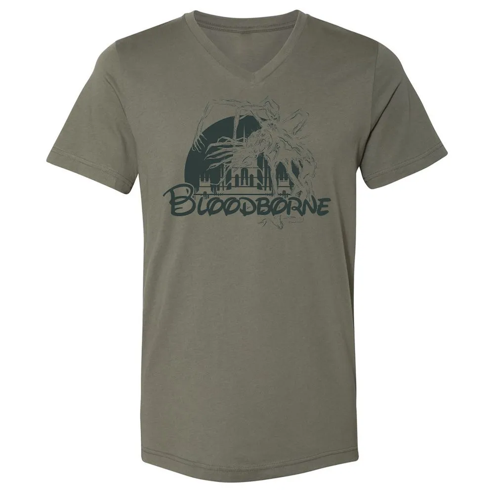 Unisex V-Neck T-Shirt - W3LCRZUH - Military Green - 10
