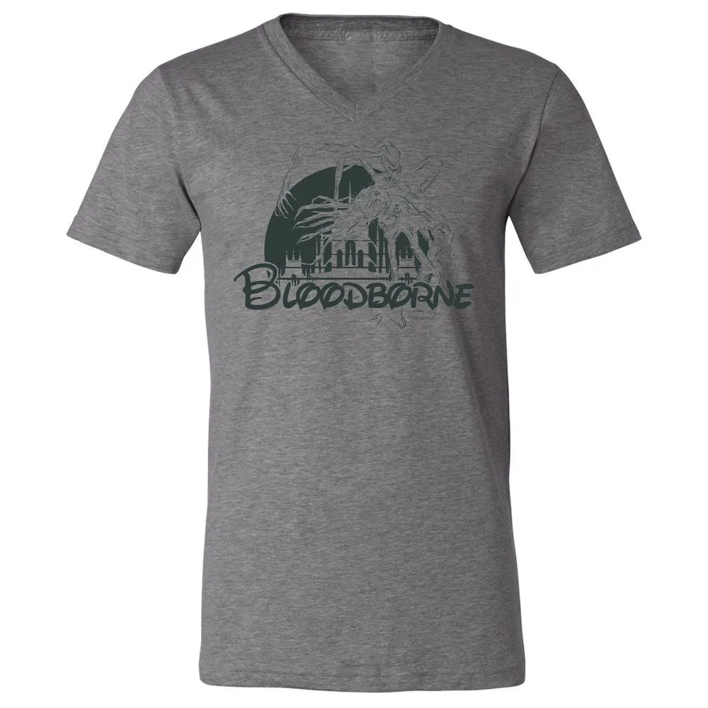 Unisex V-Neck T-Shirt - W3LCRZUH - Deep Heather - 13