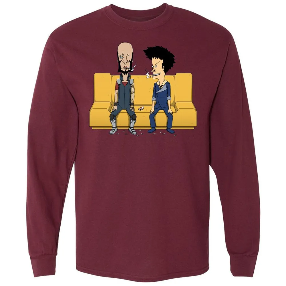 Long Sleeve T-Shirt - F6JNZQ3Y - Maroon - 11