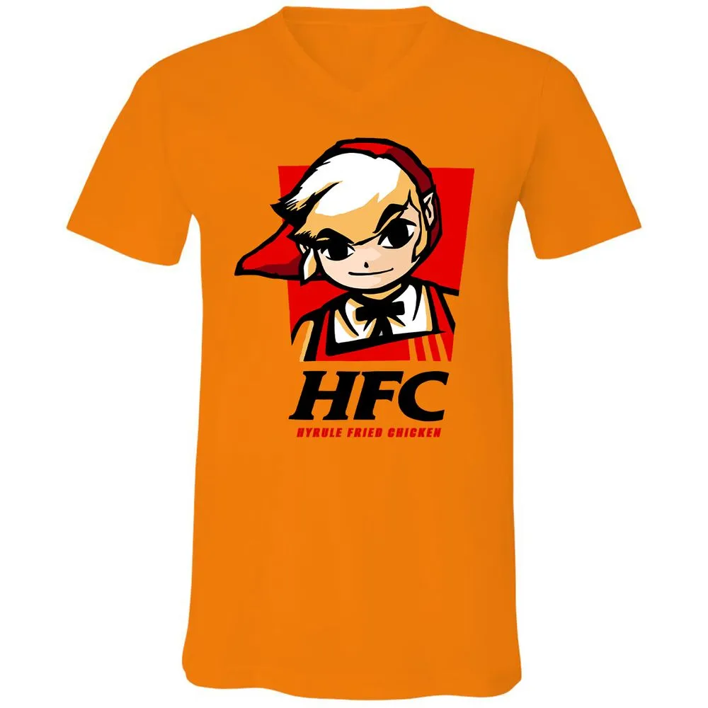 Unisex V-Neck T-Shirt - DGA8LWZX - Orange - 11