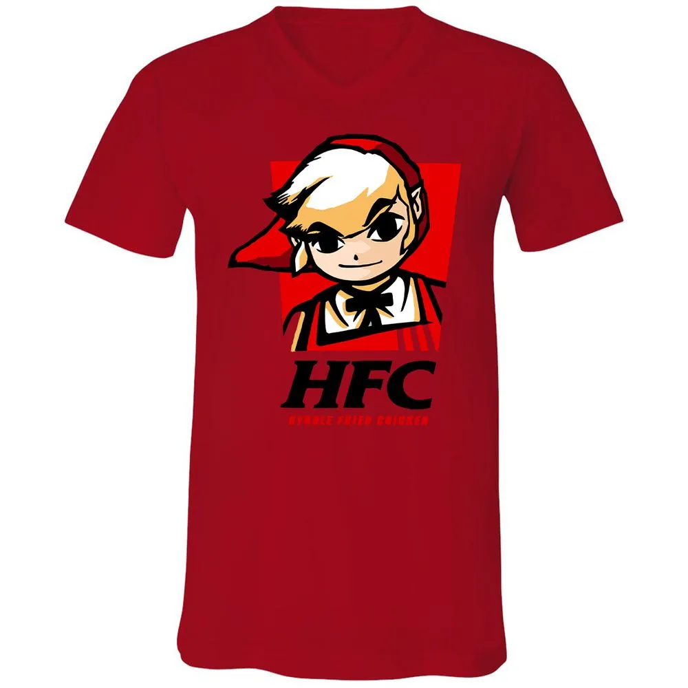 Unisex V-Neck T-Shirt - DGA8LWZX - Red - 3