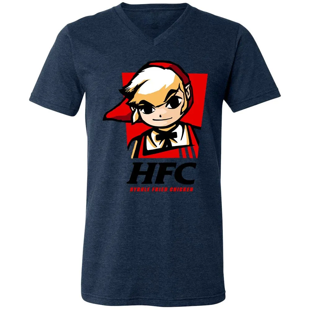 Unisex V-Neck T-Shirt - DGA8LWZX - Heather Navy - 15
