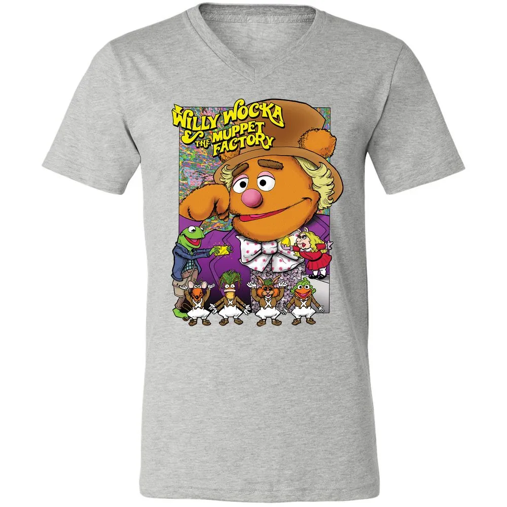 Unisex V-Neck T-Shirt - LDDGFJAD - Athletic Heather - 7