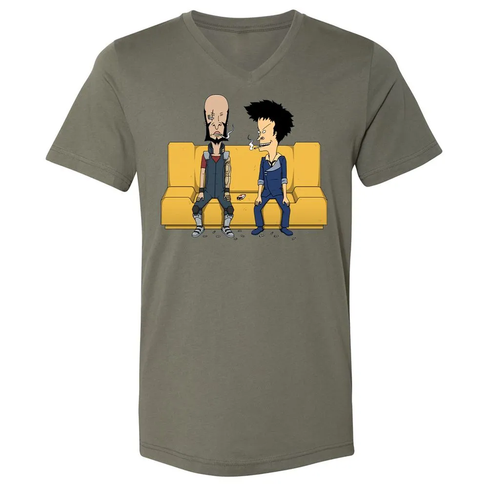 Unisex V-Neck T-Shirt - SLL4CKTH - Military Green - 10
