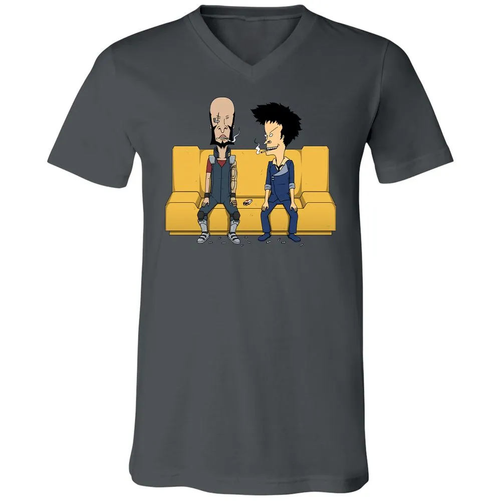 Unisex V-Neck T-Shirt - SLL4CKTH - Asphalt - 12