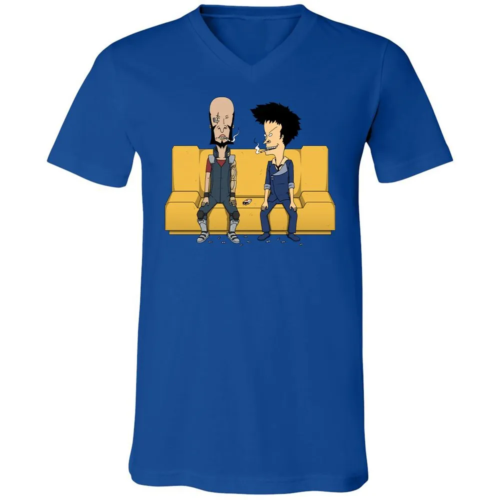 Unisex V-Neck T-Shirt - SLL4CKTH - True Royal - 4