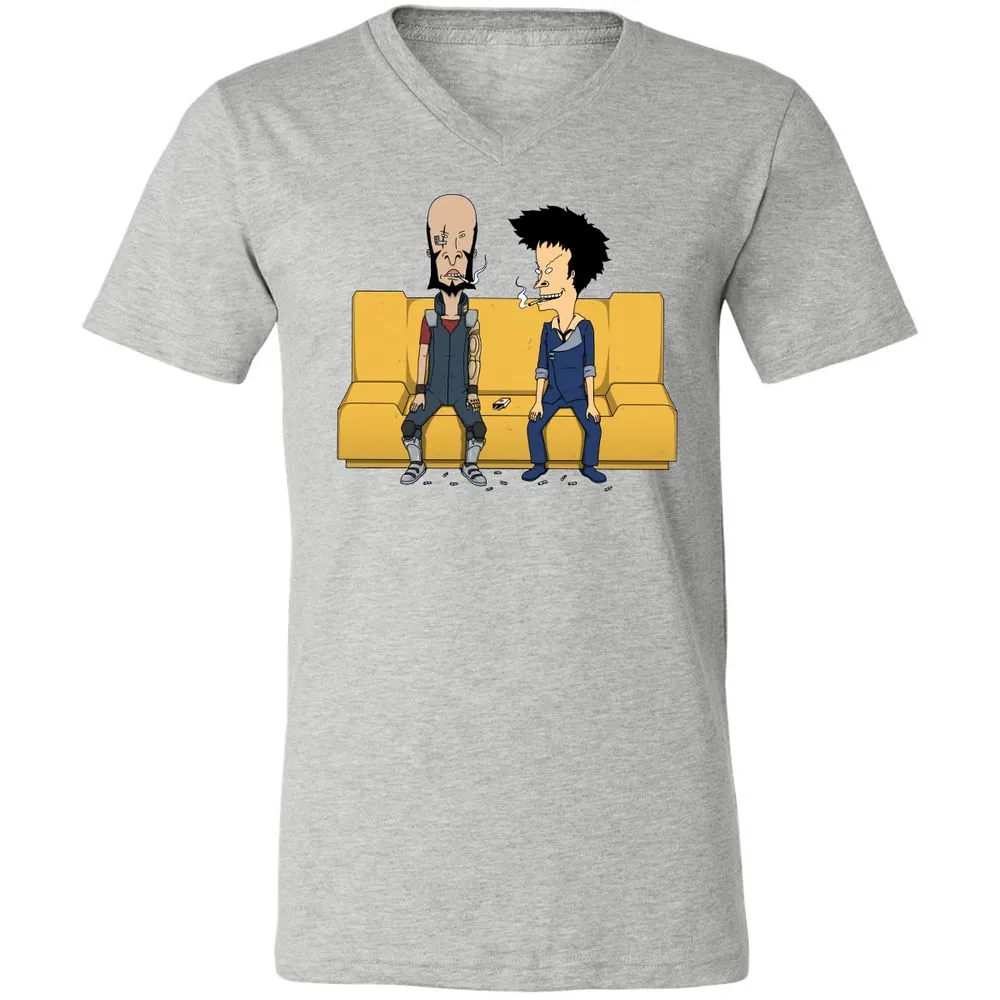 Unisex V-Neck T-Shirt - SLL4CKTH - Athletic Heather - 7