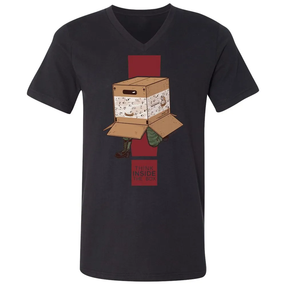 Unisex V-Neck T-Shirt - 7ESS9F1M - Black - 16