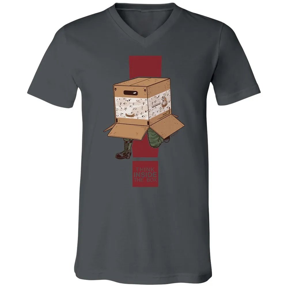 Unisex V-Neck T-Shirt - 7ESS9F1M - Asphalt - 12