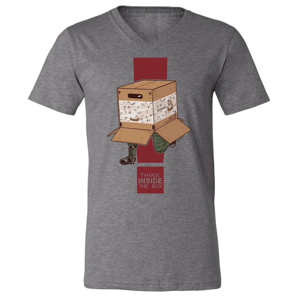 Unisex V-Neck T-Shirt - 7ESS9F1M - Deep Heather - 13