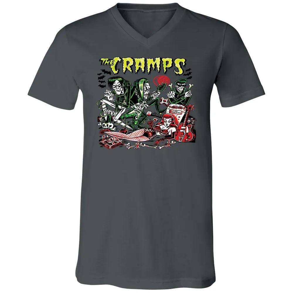 Unisex V-Neck T-Shirt - WWWDJ2NV - Asphalt - 12