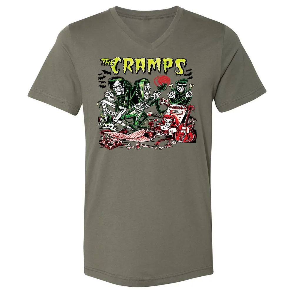 Unisex V-Neck T-Shirt - WWWDJ2NV - Military Green - 10