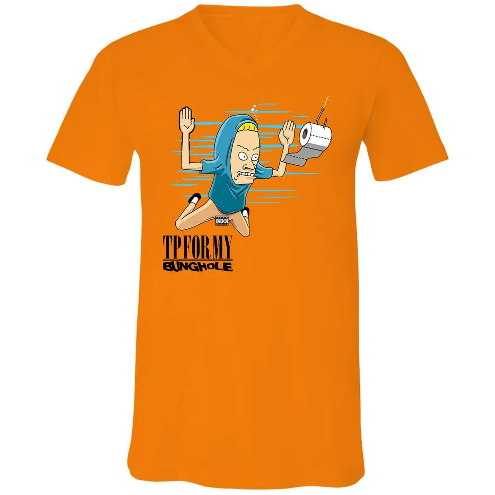 Unisex V-Neck T-Shirt - Q8L2NYLT - Orange - 11