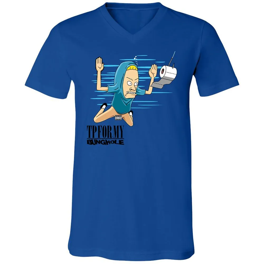 Unisex V-Neck T-Shirt - Q8L2NYLT - True Royal - 4