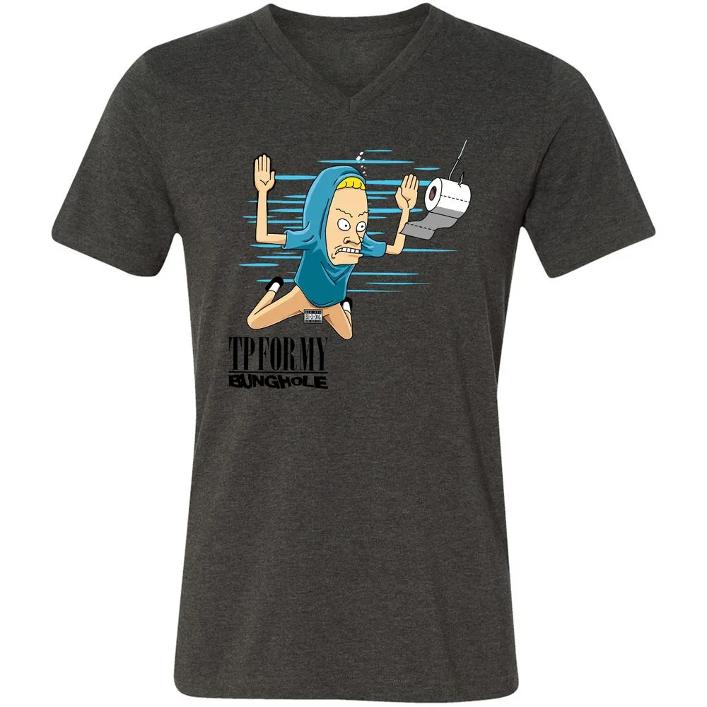 Unisex V-Neck T-Shirt - Q8L2NYLT - Dark Grey Heather - 8