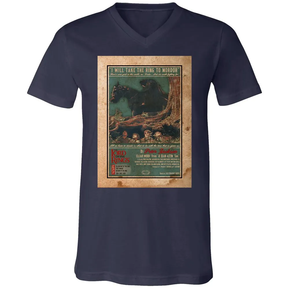 Unisex V-Neck T-Shirt - FBT6SARX - Navy - 9