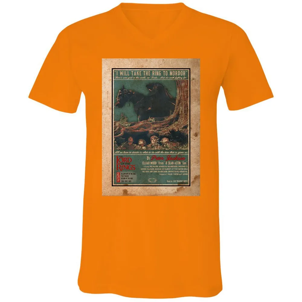 Unisex V-Neck T-Shirt - FBT6SARX - Orange - 11