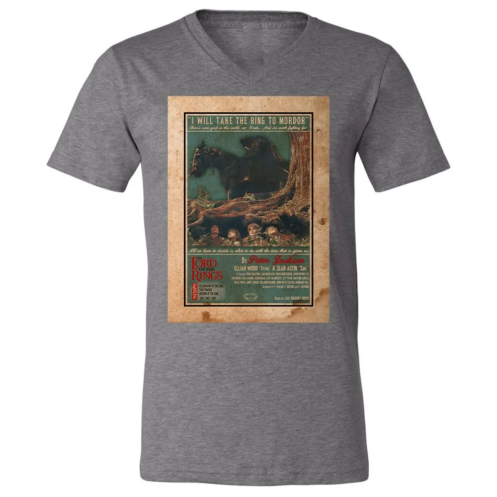 Unisex V-Neck T-Shirt - FBT6SARX - Deep Heather - 13