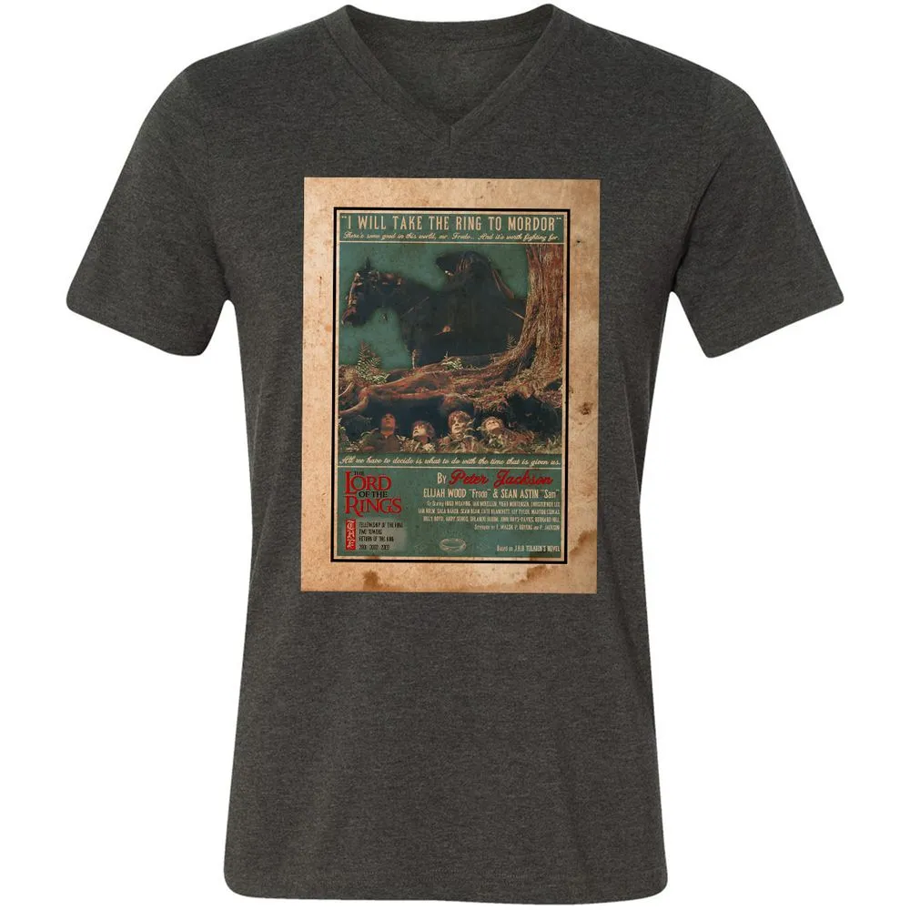 Unisex V-Neck T-Shirt - FBT6SARX - Dark Grey Heather - 8