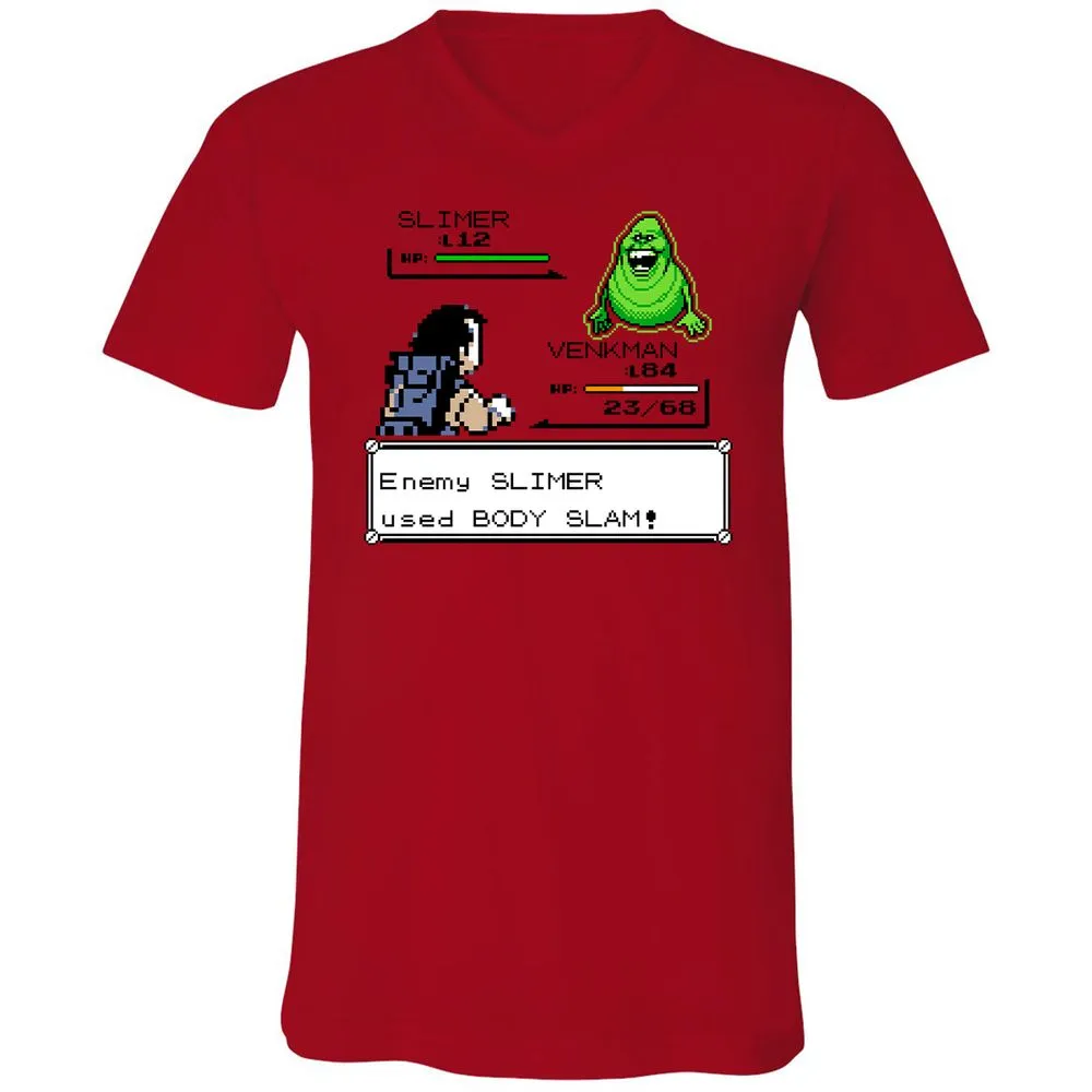 Unisex V-Neck T-Shirt - FZ83FH6R - Red - 3