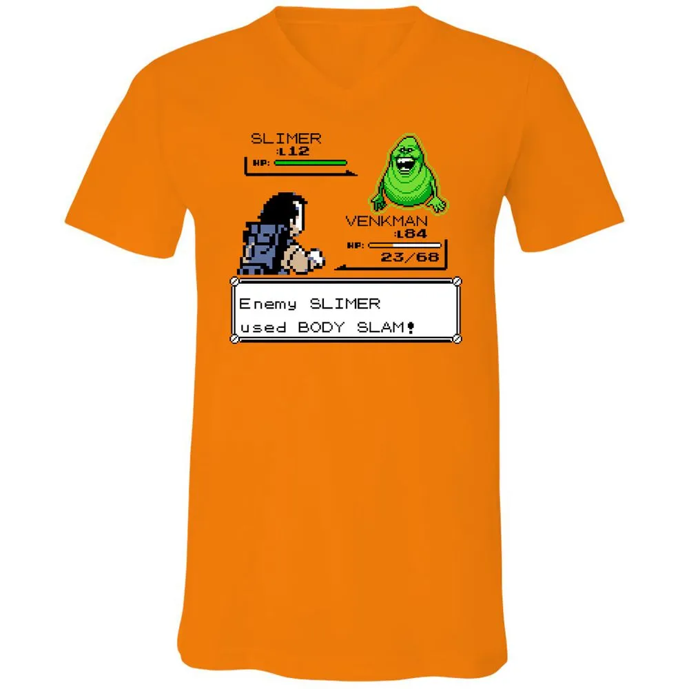 Unisex V-Neck T-Shirt - FZ83FH6R - Orange - 11