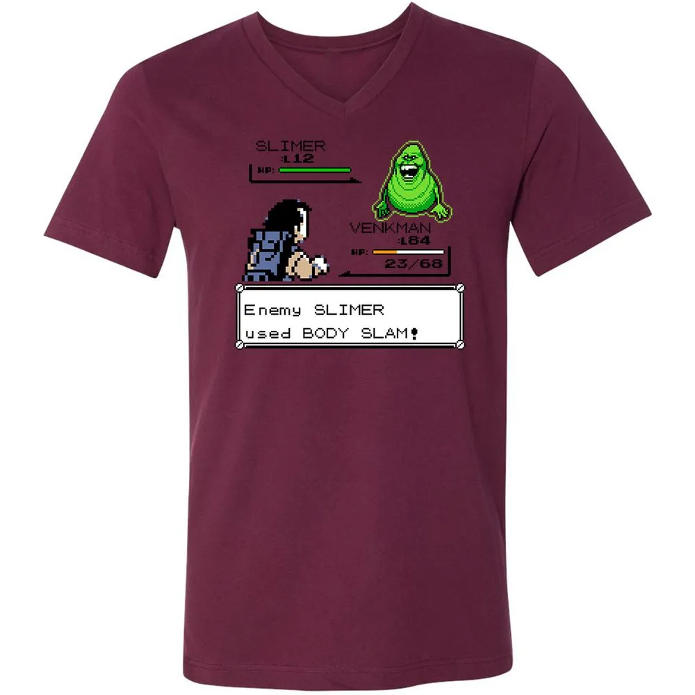 Unisex V-Neck T-Shirt - FZ83FH6R - Maroon - 6