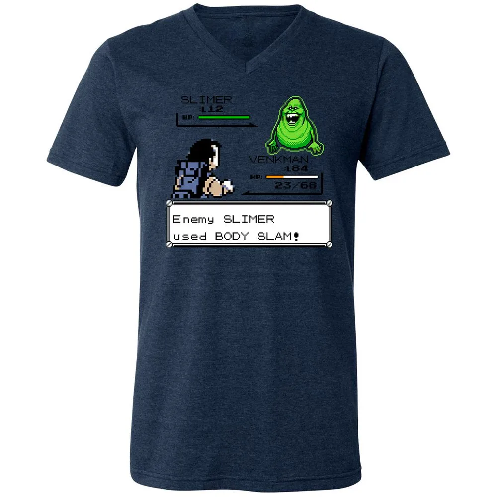 Unisex V-Neck T-Shirt - FZ83FH6R - Heather Navy - 15