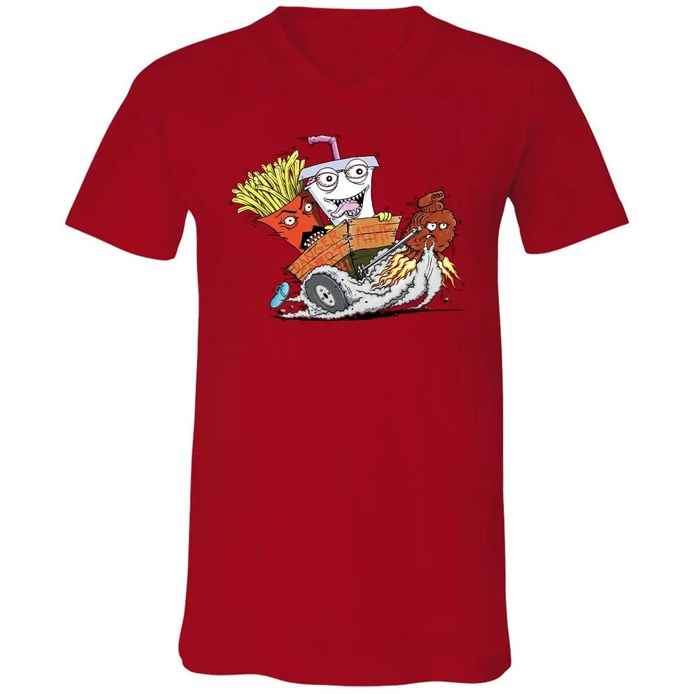 Unisex V-Neck T-Shirt - 2VD3GYP7 - Red - 3