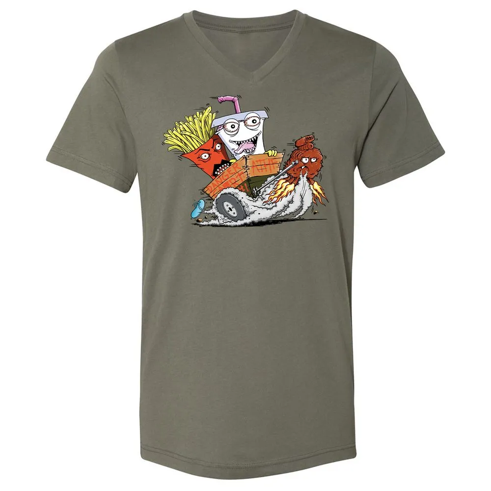 Unisex V-Neck T-Shirt - 2VD3GYP7 - Military Green - 10