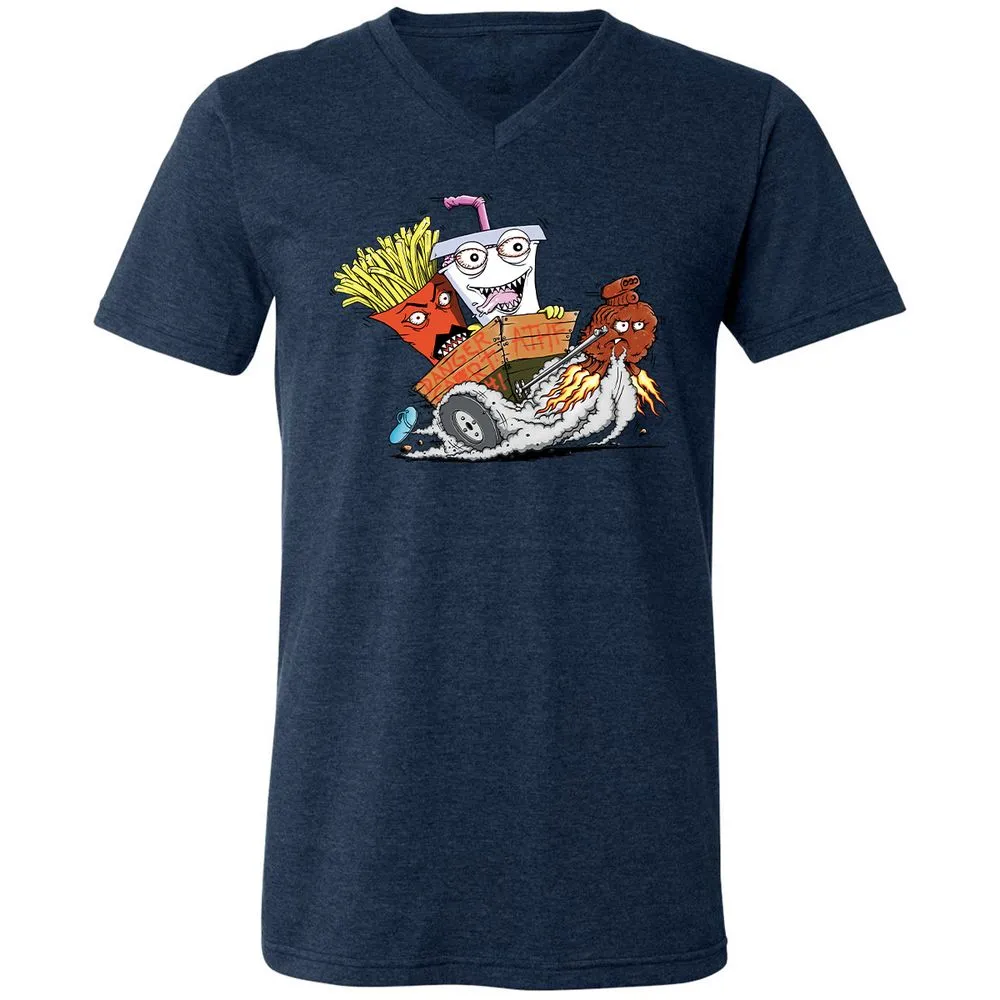 Unisex V-Neck T-Shirt - 2VD3GYP7 - Heather Navy - 15