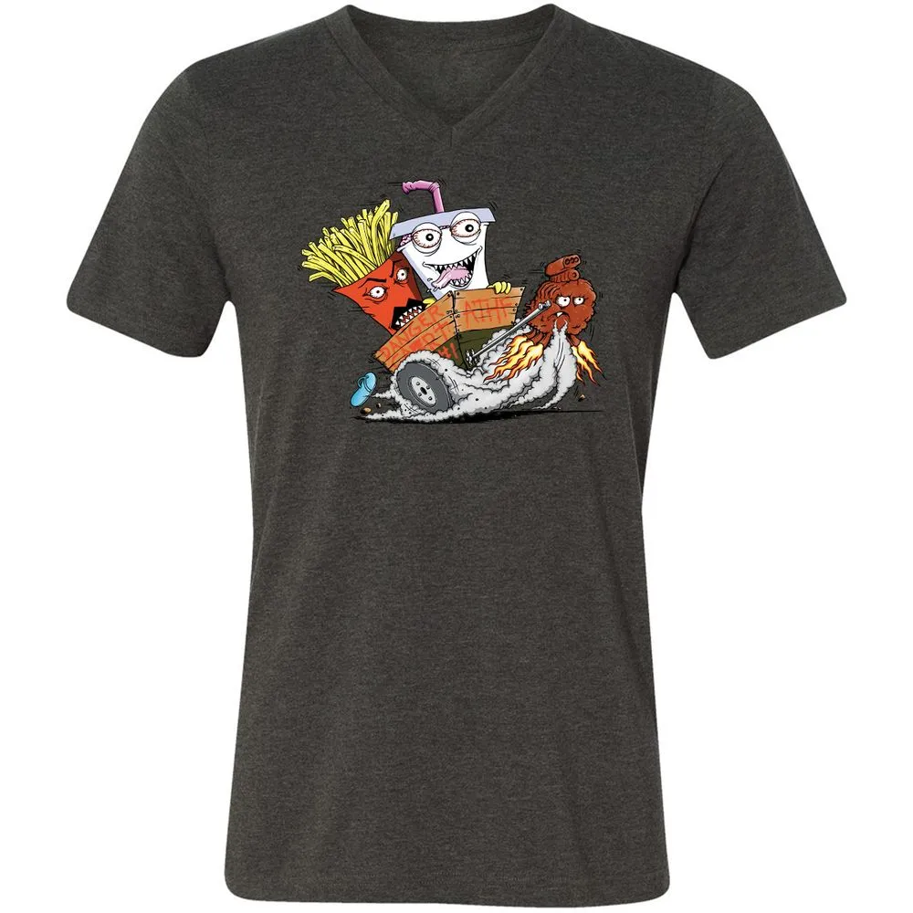 Unisex V-Neck T-Shirt - 2VD3GYP7 - Dark Grey Heather - 8