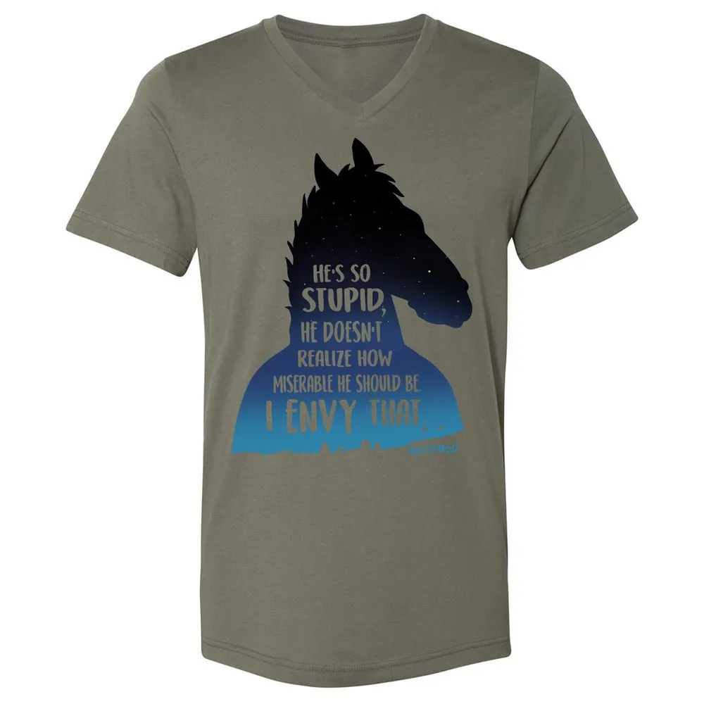 Unisex V-Neck T-Shirt - B4GKALSB - Military Green - 10