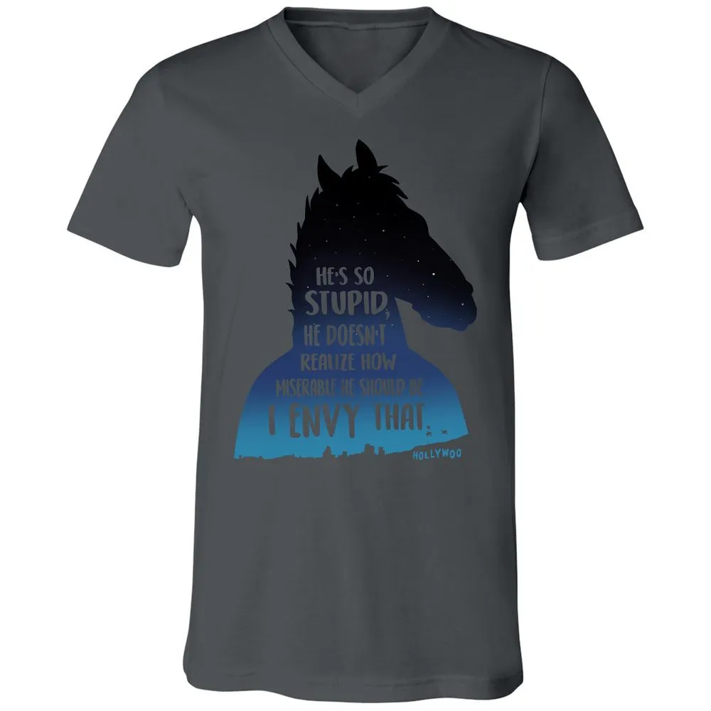 Unisex V-Neck T-Shirt - B4GKALSB - Asphalt - 12