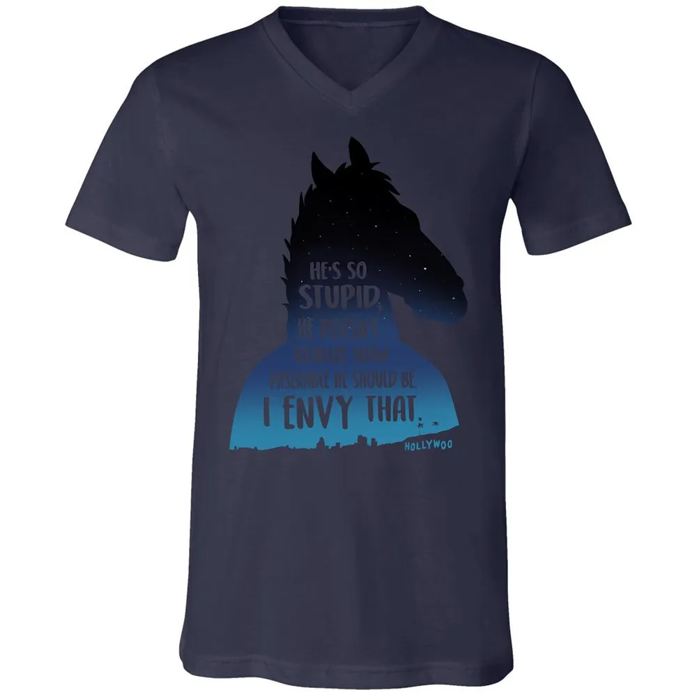 Unisex V-Neck T-Shirt - B4GKALSB - Navy - 9