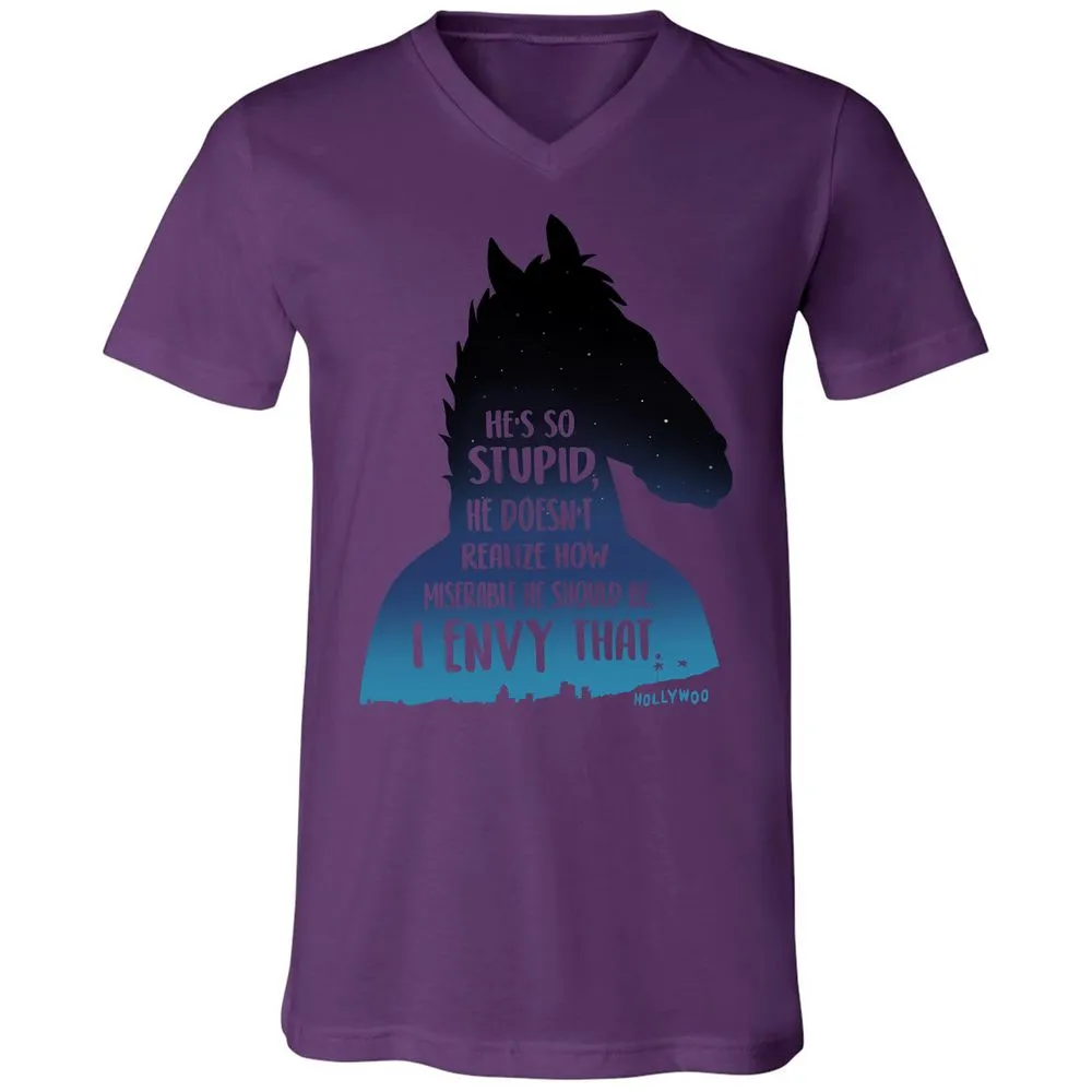 Unisex V-Neck T-Shirt - B4GKALSB - Team Purple - 2