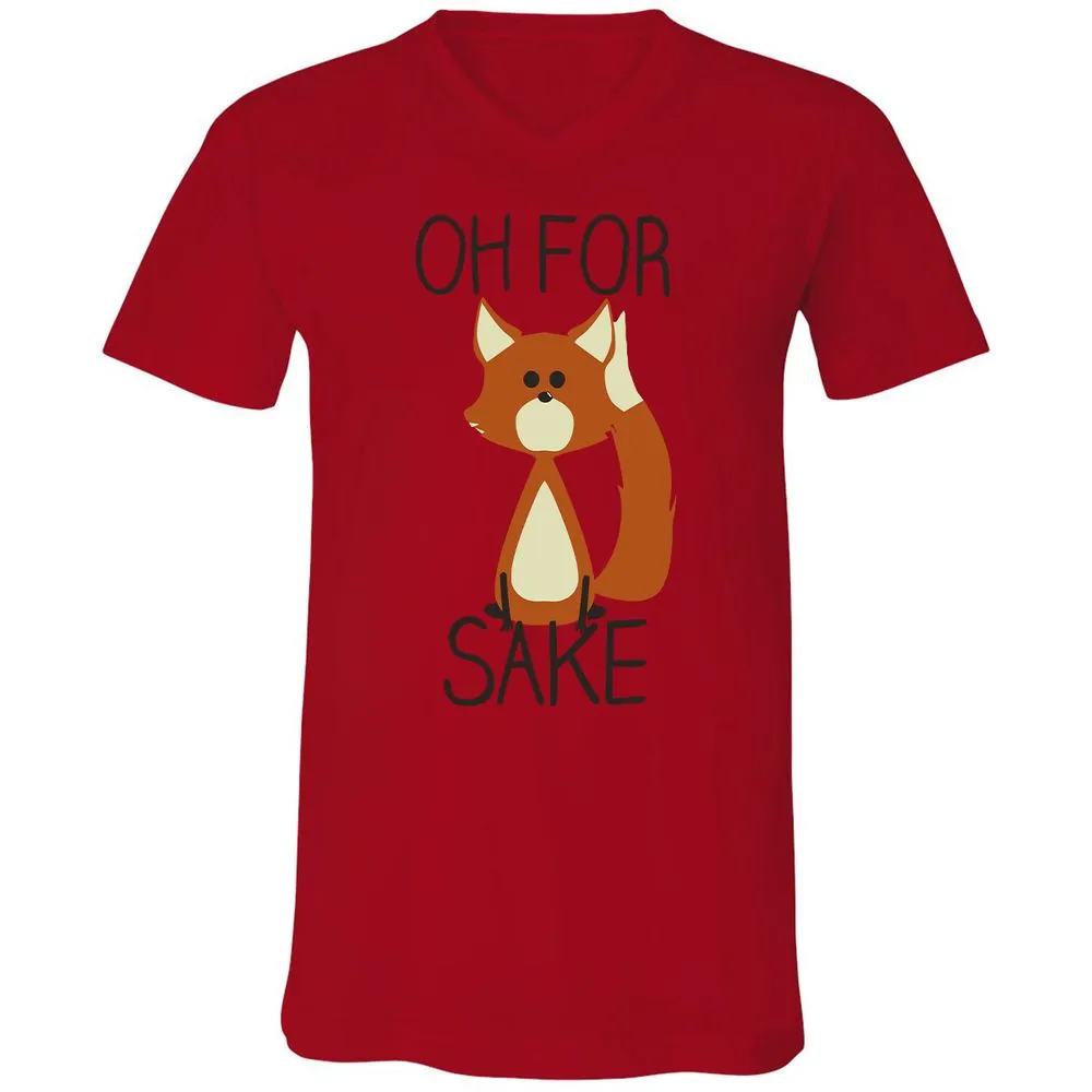 Unisex V-Neck T-Shirt - HP9JT6A8 - Red - 3